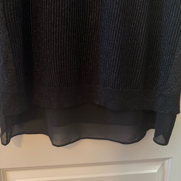 Lucky Brand Black V-Neck Sweater with shimmer - Picture 9 of 12